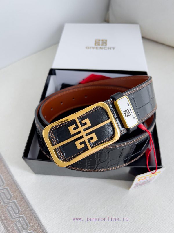 Givenchy GIVENCHY Belt ️ BeltBuckle, smooth buckle made of pure steel material, leather belt 8ucaxkke