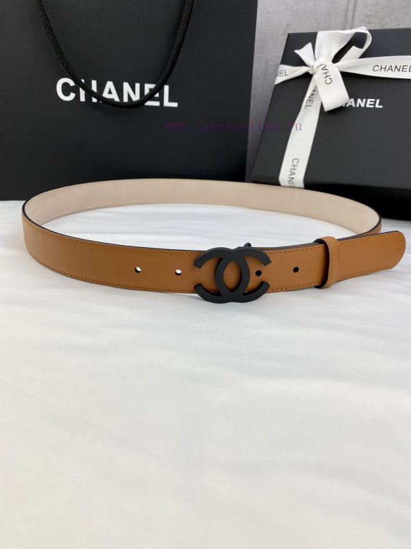 Width 3.0cm Chanel Women's Classic Belt and Strap New Smooth Inner Lining Matte Leather with iq56k2zm
