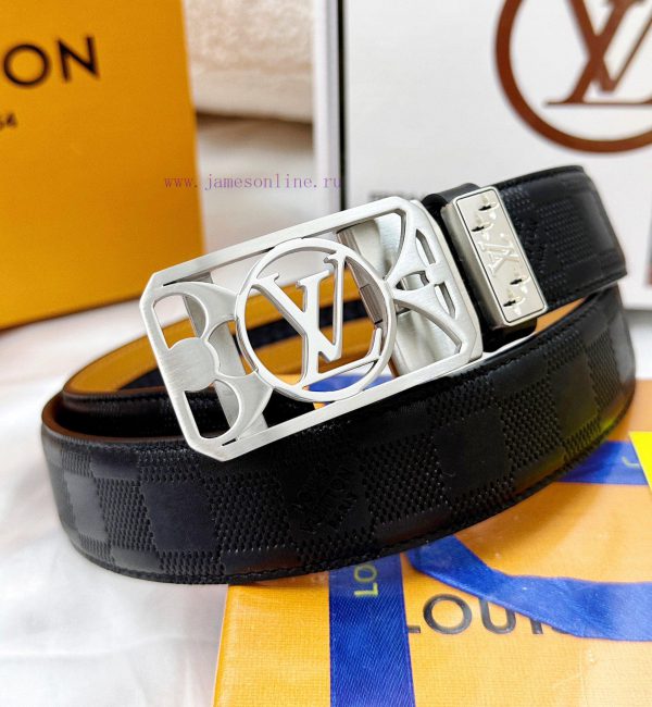 Belt LV Louis Vuitton automatic buckle-Belt replica The automatic belt series is made of 100 p4oucf7l