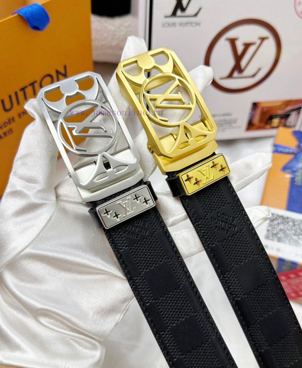 Belt LV Louis Vuitton automatic buckle-Belt replica The automatic belt series is made of 100 sogr8eas