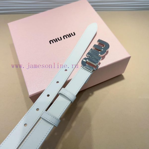 The Miu Miu leather belt is an ideal choice to enhance the unique style and tasteThe eye-cat j4k0d66h - Image 3