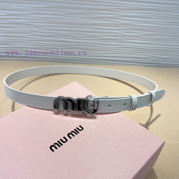 The Miu Miu leather belt is an ideal choice to enhance the unique style and tasteThe eye-cat j4k0d66h - Image 8