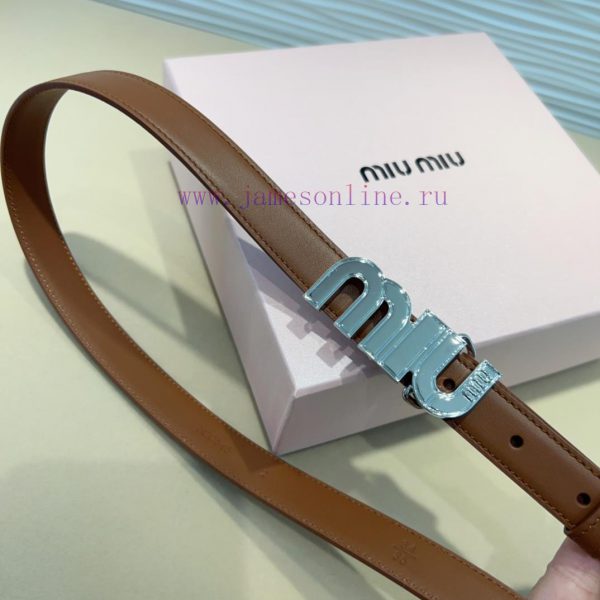 The Miu Miu leather belt is an ideal choice to enhance the unique style and tasteThe eye-cat ku57a6jf - Image 5