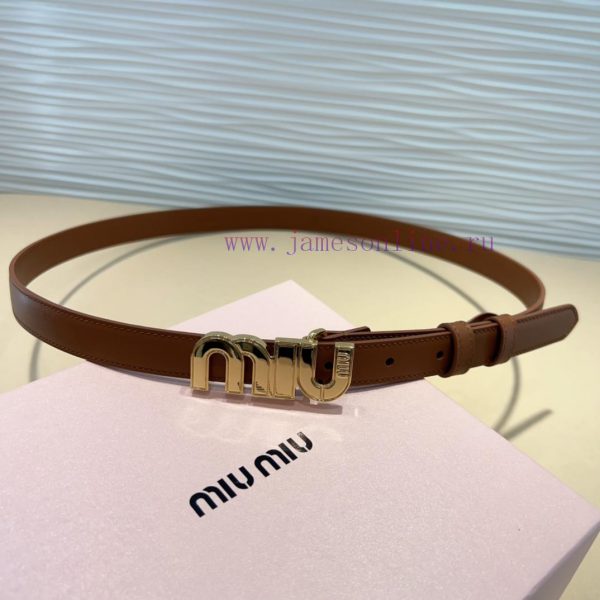 The Miu Miu leather belt is an ideal choice to enhance the unique style and tasteThe eye-cat uvstida9 - Image 7