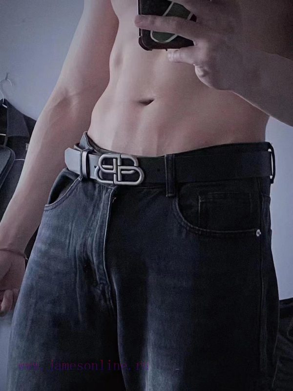 [Balenciaga] 3.8cm BB belt, available in multiple sizes to meet the needs of girls with diff iwr1t75q - Image 7