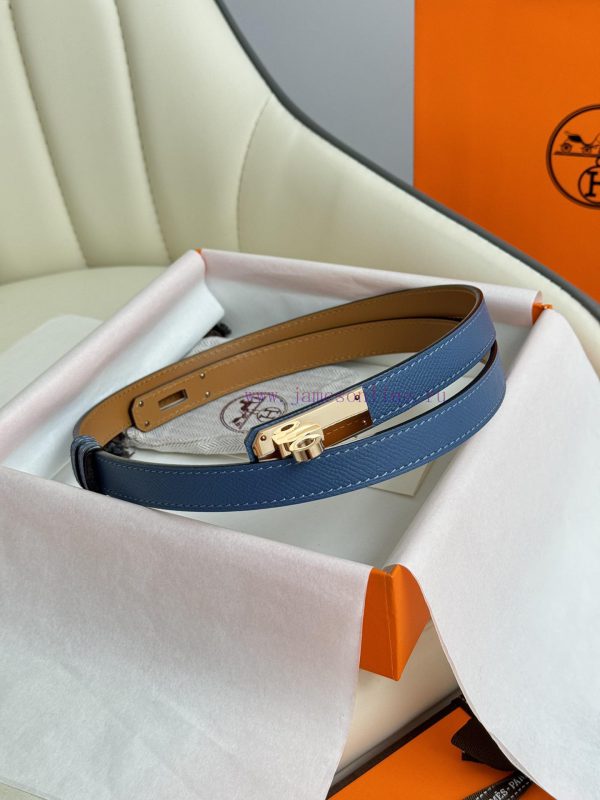 Hermes Women's BeltFull set of 1.8mm women's Kelly original imported leather K gold/platinum ugv9kyf9