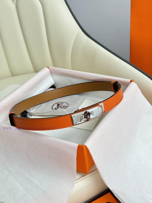 Hermes Women's BeltFull set of 1.8mm women's Kelly original imported leather K gold/platinum c2kmrces