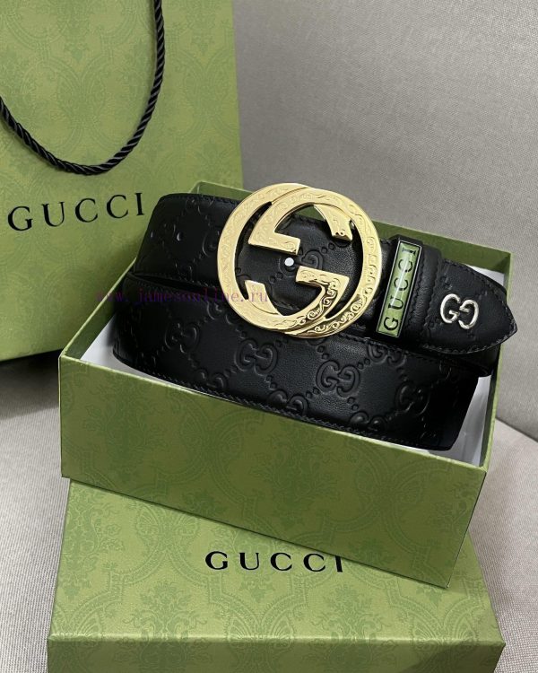 ￥ comes with a complete gift box GUCCI. GucciFull set of 3.8cm imported calf leather embossi 9x1527et - Image 3