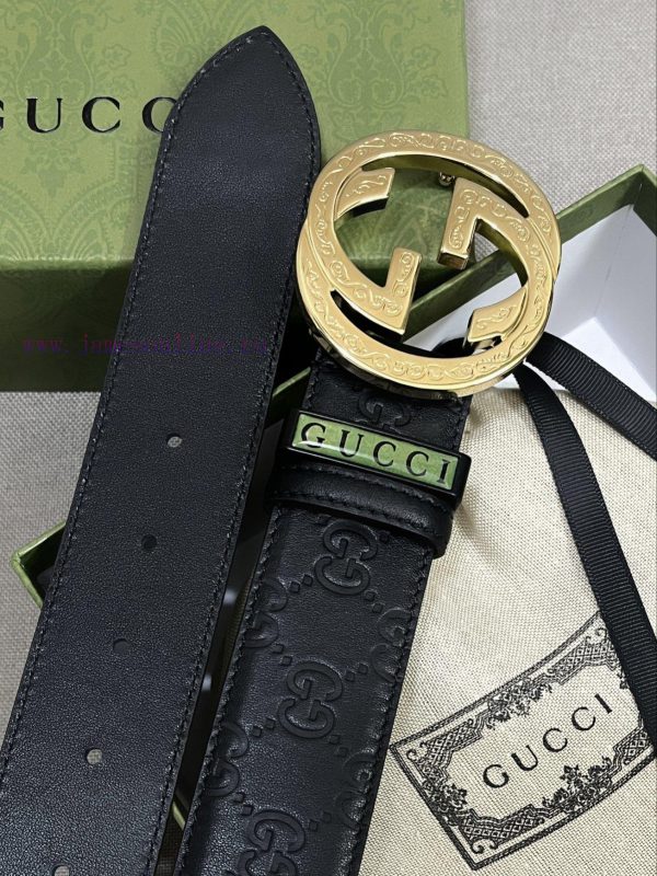 ￥ comes with a complete gift box GUCCI. GucciFull set of 3.8cm imported calf leather embossi 9x1527et - Image 6