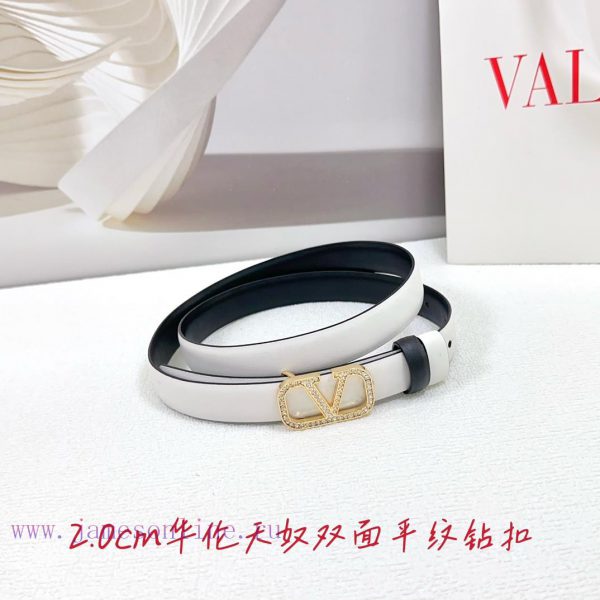 2.0cm Valentino double-sided plain waist belt, double-sided top layer cowhide material, leng gq8uim6z - Image 3