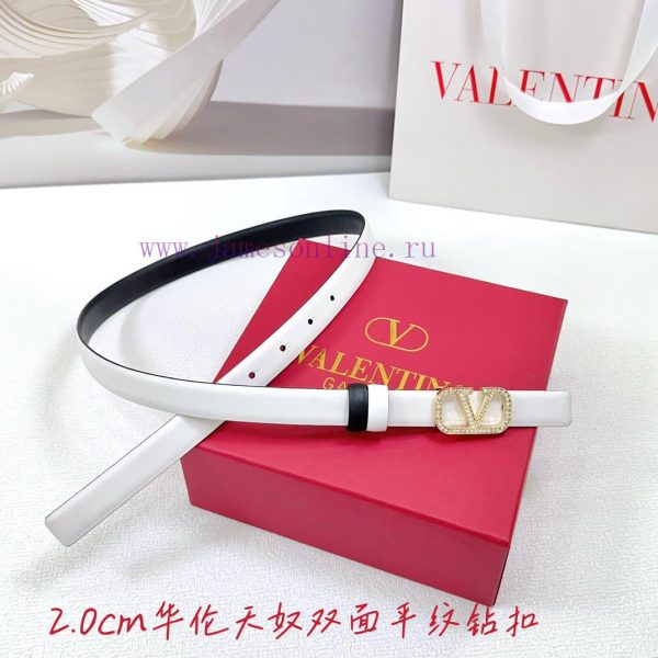 2.0cm Valentino double-sided plain waist belt, double-sided top layer cowhide material, leng gq8uim6z - Image 5
