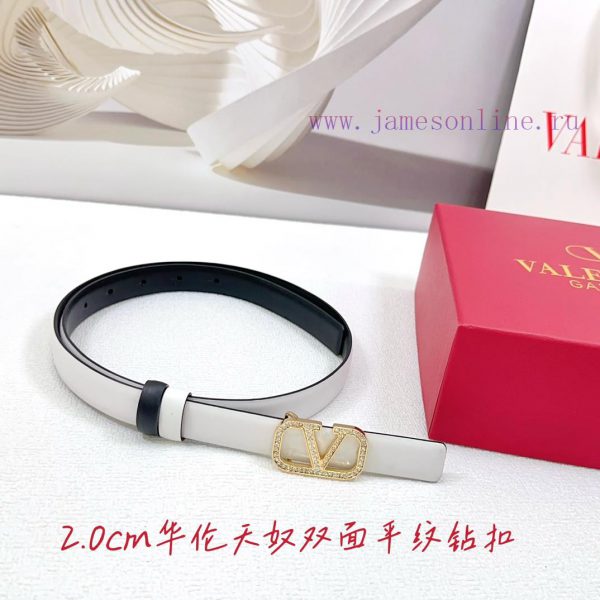 2.0cm Valentino double-sided plain waist belt, double-sided top layer cowhide material, leng gq8uim6z - Image 6