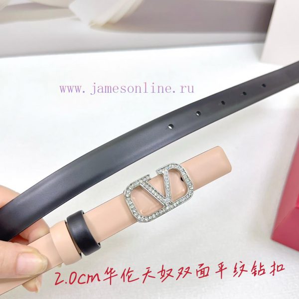 2.0cm Valentino double-sided plain waist belt, double-sided top layer cowhide material, leng o72y6tlj - Image 4
