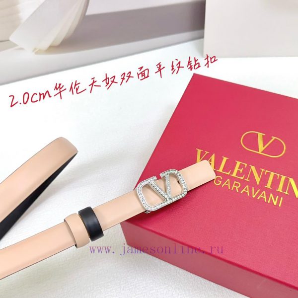 2.0cm Valentino double-sided plain waist belt, double-sided top layer cowhide material, leng o72y6tlj - Image 8