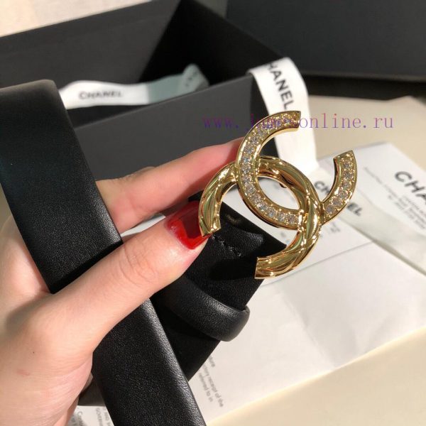 Chanel Women's Belt Product Width 3.0CM Double sided original cowhide leather, soft and deli 0osmnuco
