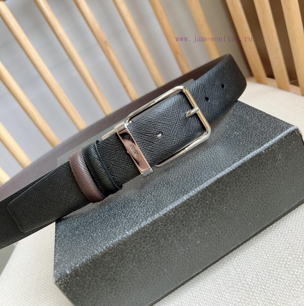 PRADA's reversible waist belt features the iconic Saffiano leather belt on one side, paired 2fb1hfa2 - Image 8