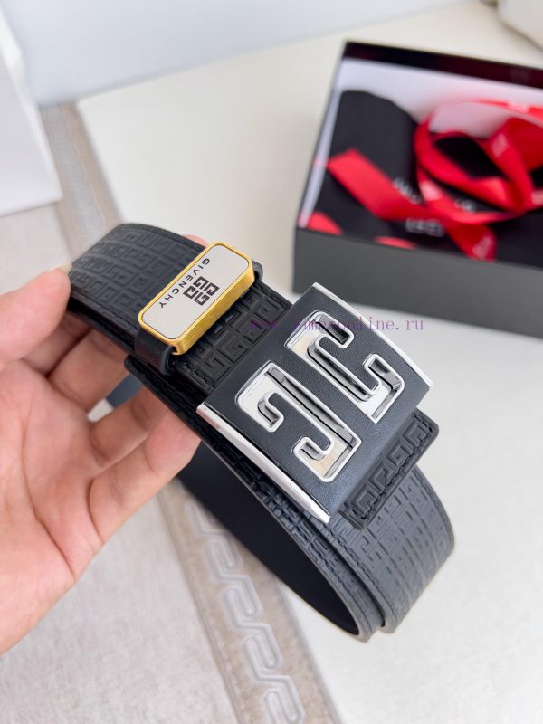 Givenchy GIVENCHY Belt ️ BeltHanging buckle, pure steel material buckle head, double-sided c 8ouwmpe5 - Image 4