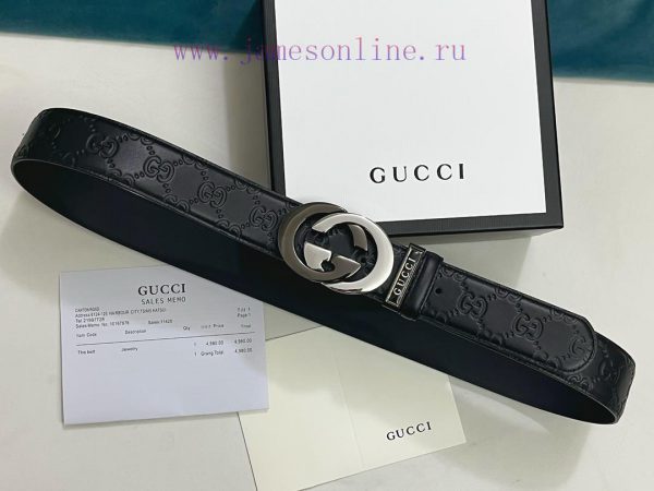 ￥ comes with a complete gift box Gucci. GucciFull set of 3.8cm imported calf leather embossi 97fqwptz - Image 5
