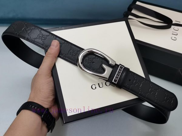 ￥ comes with a complete gift box Gucci. GucciFull set of 3.8cm imported calf leather embossi 1p53sgtr - Image 3