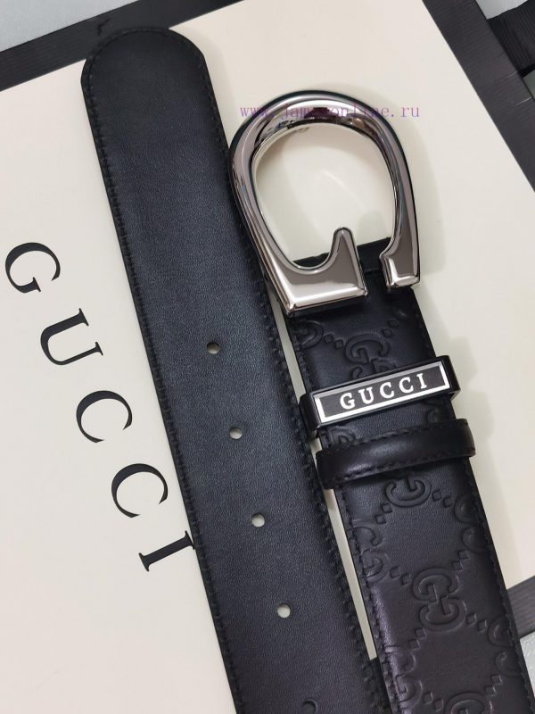 ￥ comes with a complete gift box Gucci. GucciFull set of 3.8cm imported calf leather embossi 1p53sgtr - Image 4