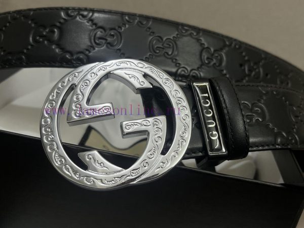 ￥ comes with a complete gift box GUCCI. GucciFull set of 3.8cm imported calf leather embossi gacnzada - Image 4