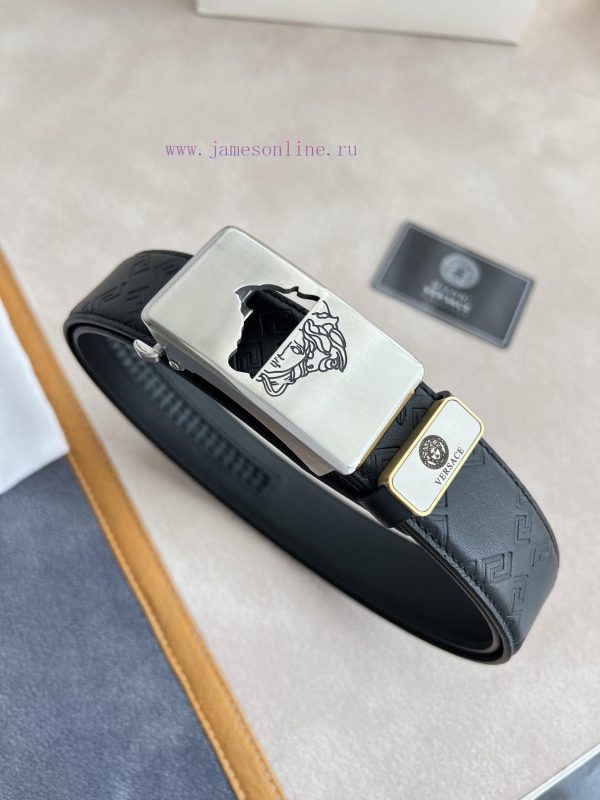 Versace Versace. ️ Belt and belt automatic beltAutomatic carrying, classic head buckle made 3rg9p3ns - Image 3
