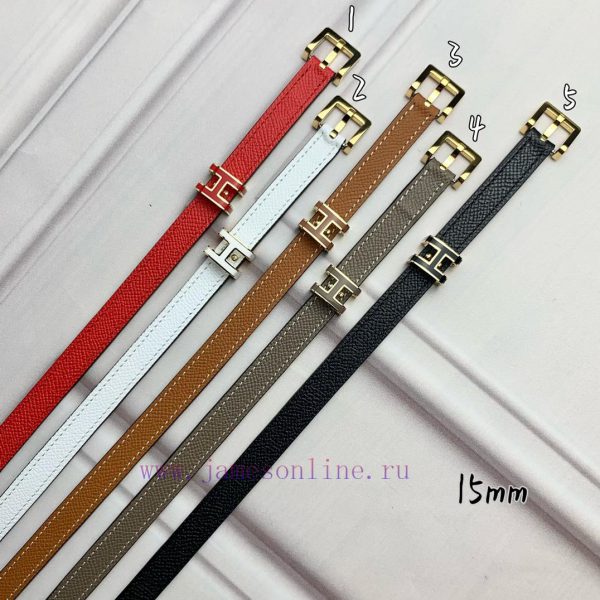 Herm è s Women's Needle Buckle Belt Imported Head Layer Leather Palm Pattern Surface with Ea ckig1kw0