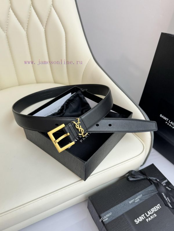 Female version Y.S.LFull width 3.0 casual belt series with simple metal logo, showcasing a f xydokv87 - Image 3