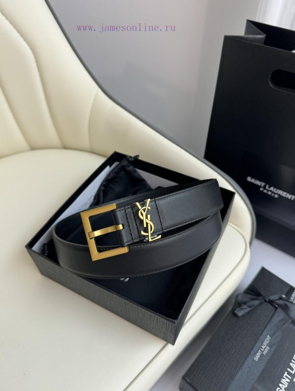 Female version Y.S.LFull width 3.0 casual belt series with simple metal logo, showcasing a f xydokv87 - Image 4