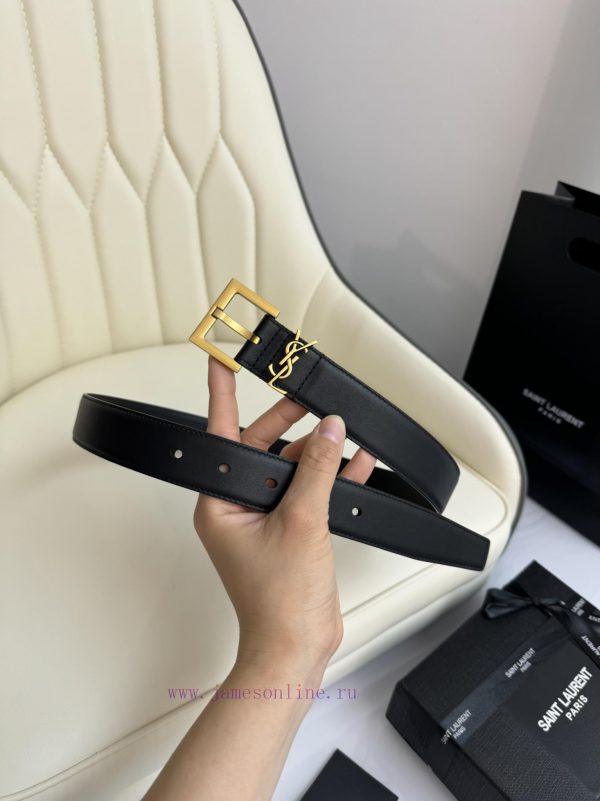 Female version Y.S.LFull width 3.0 casual belt series with simple metal logo, showcasing a f xydokv87 - Image 7