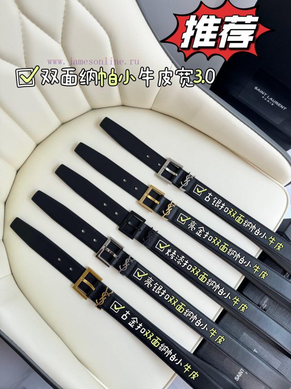 Female version Y.S.LFull width 3.0 casual belt series with simple metal logo, showcasing a f xydokv87 - Image 8