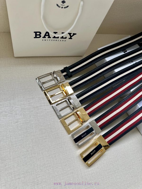 BALLY's new lychee patterned leather men's casual cloth paired with leather dual use waist b i2dq06pb - Image 10