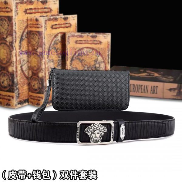 Belt and wallet two-piece setWooden box with accompanying picturesVERSACE Belt+Wallet SetBuc jnt1oy4t - Image 5