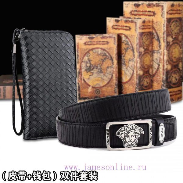 Belt and wallet two-piece setWooden box with accompanying picturesVERSACE Belt+Wallet SetBuc jnt1oy4t - Image 6