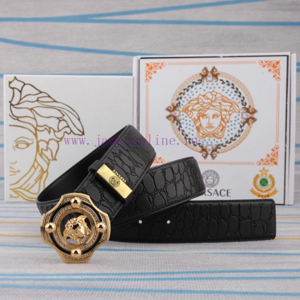Belt belt Versace cowhide beltMen's belt material: 100% head layer cowhide belt, guaranteed wexterzb