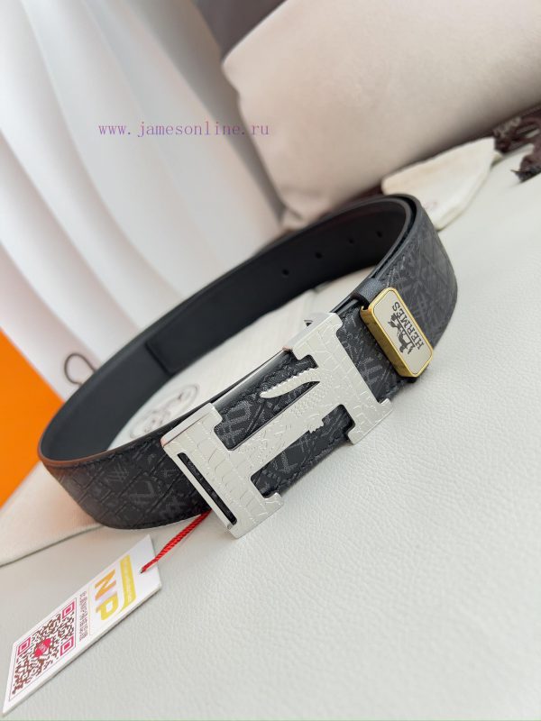 Hermes Hermes waist beltHanging buckle, classic pure steel material buckle head, double-side 3vwyhopj - Image 5