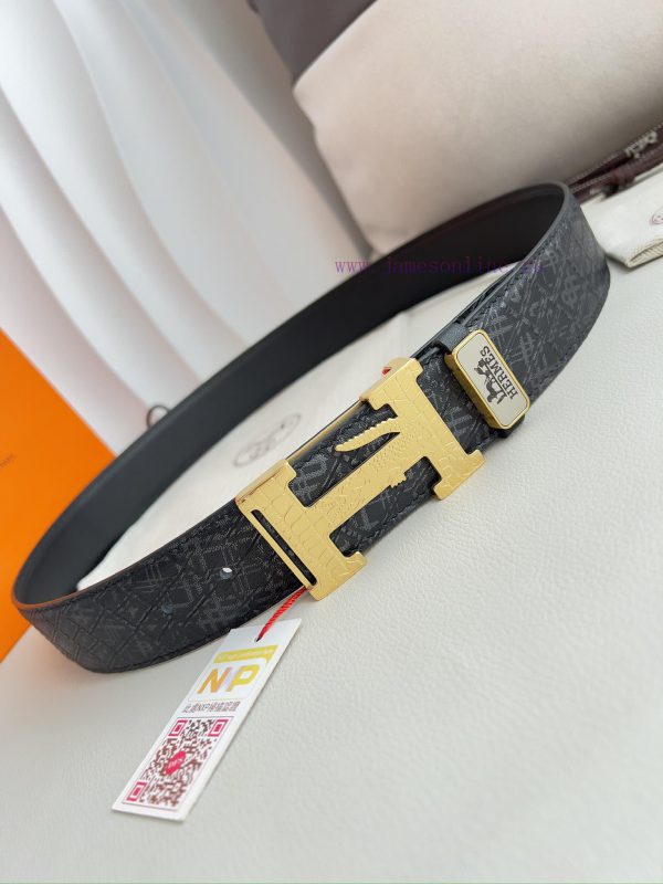 Hermes Hermes waist beltHanging buckle, classic pure steel material buckle head, double-side 3vwyhopj - Image 6