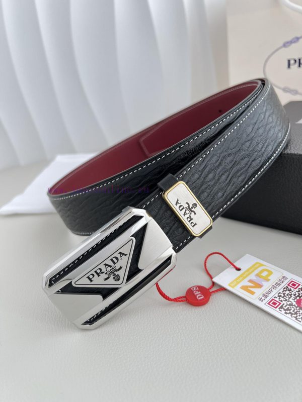 Prada. Prada Belt and BeltsBuckle, classic pure steel material buckle, top layer cowhide, ph ts7uuwdl