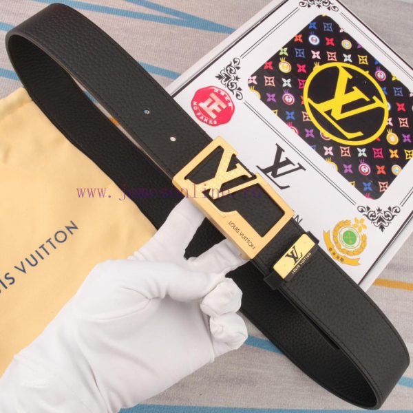 Belt and belt LV Louis Vuitton leather beltMen's belt material: 100% head layer cowhide belt ahf80b94 - Image 5