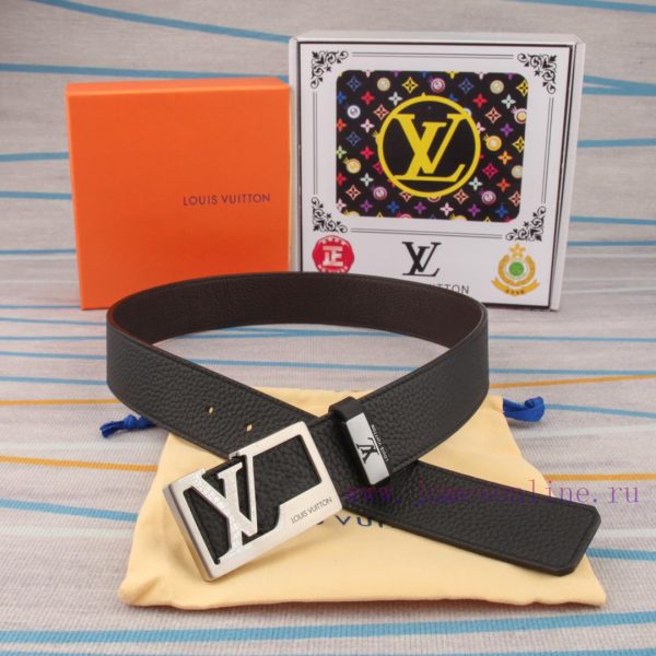 Belt and belt LV Louis Vuitton leather beltMen's belt material: 100% head layer cowhide belt ahf80b94 - Image 8