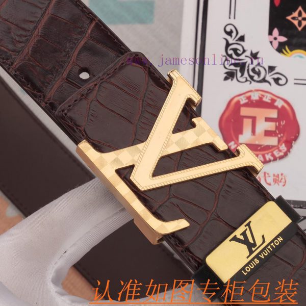 Belt and belt LV Louis Vuitton cowhide beltMen's belt material: 100% head layer cowhide belt kwz0bcck - Image 6