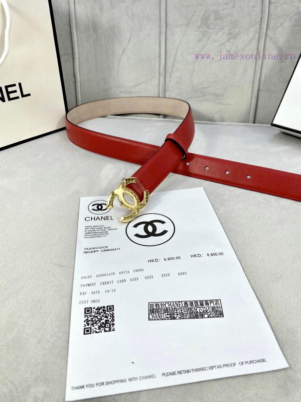 Width 3.0cm Chanel imported calf leather lining original frosted bottom, decorated with gold ib1iczt8 - Image 9