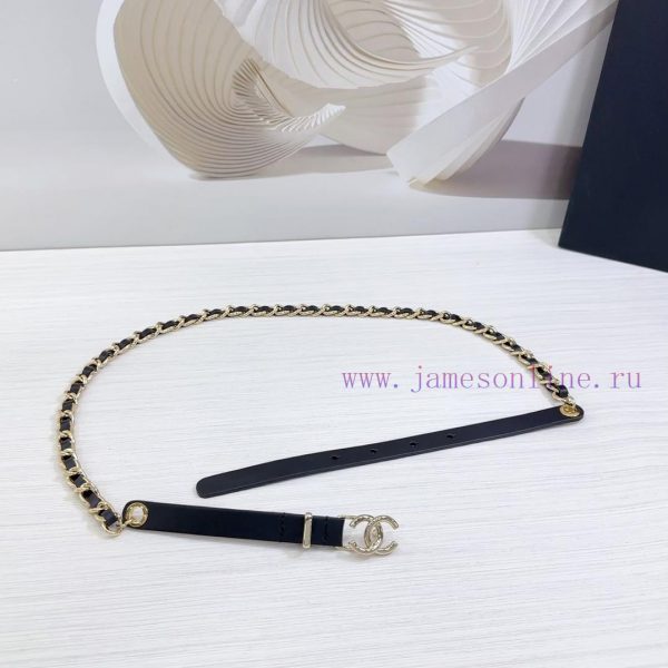 Chanel 1.5cm chain style Chanel belt, double-sided top layer cowhide material, length. 758.8 a232mslz - Image 7