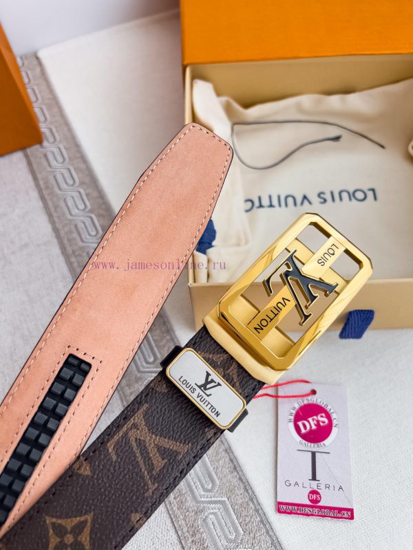 LV... Louis Vuitton Belt ️ Automatic BeltAutomatic buckle, made of pure steel material, with tpbbabu2 - Image 7