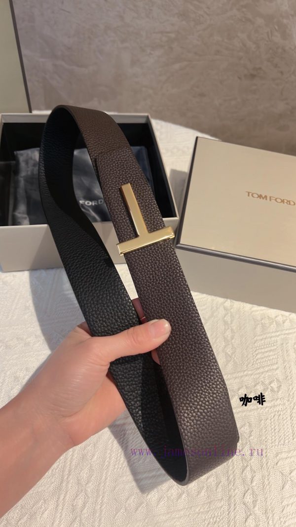 TOMFORD men's T-shaped buckle double-sided belt, a unique and exquisite lifestyle, not follo clhl3how