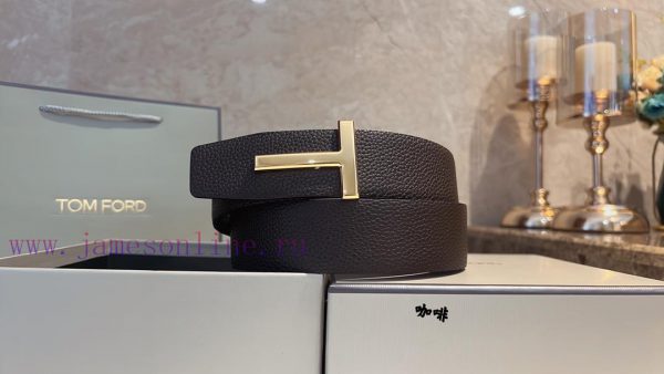 TOMFORD men's T-shaped buckle double-sided belt, a unique and exquisite lifestyle, not follo clhl3how - Image 5