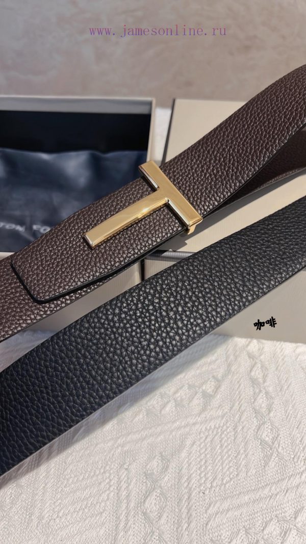 TOMFORD men's T-shaped buckle double-sided belt, a unique and exquisite lifestyle, not follo clhl3how - Image 11