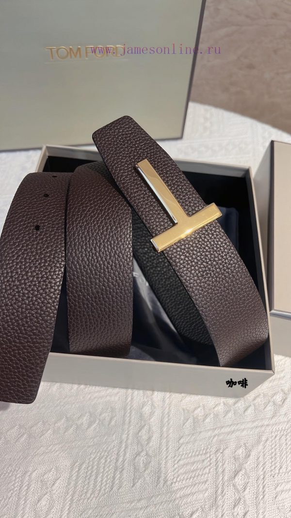 TOMFORD men's T-shaped buckle double-sided belt, a unique and exquisite lifestyle, not follo clhl3how - Image 12