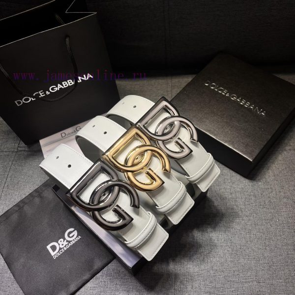 DG, gray white, width 4.0cm Dolce&Gabbana new men's waist belt, paired with a brand new ruth rt6zvnyv