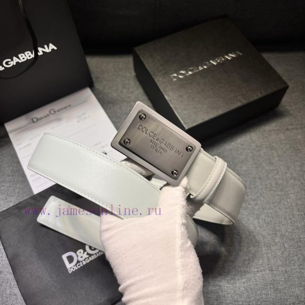 DG, gray white, width 4.0cm Dolce&Gabbana new men's waist belt, paired with a brand new ruth vfyf9y5d